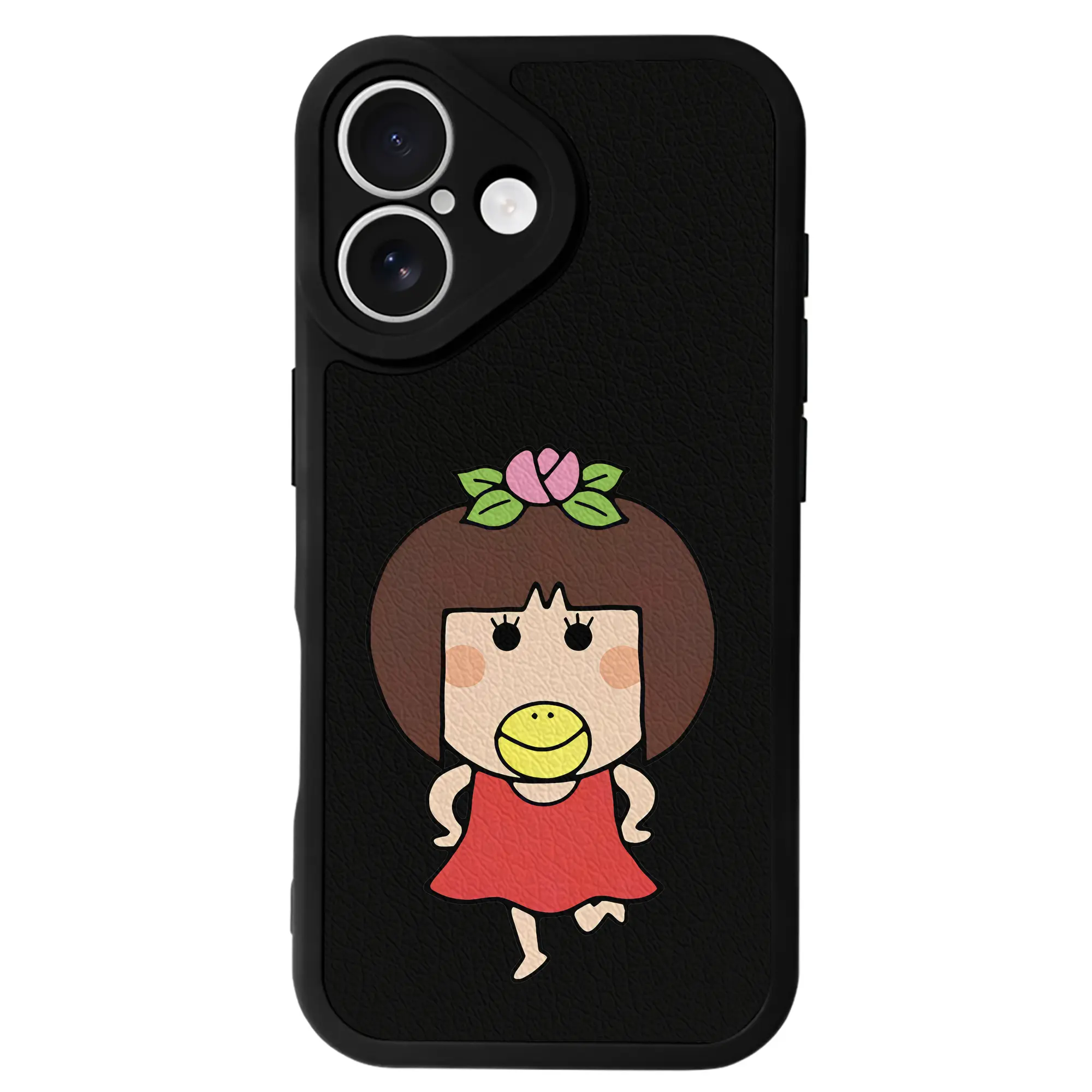 はなかっぱ グッズ,ももかっぱちゃん - IPhone 16シリーズ対応 ・ シリコンスマホケース ・ レザー調 ・ 高精度フィット ・ 耐衝撃 ・ ワイヤレス充電対応 ・ 精密カット